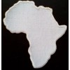 Unbranded Rasta Africa Map (White) Embroidered Patches 3.25"x3" iron-on