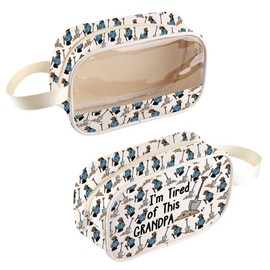 Movie Inspired Gift Movie Clear Cosmetic Bag Movie Lover Gift I'm Tired of This Grandpa (Tired ofBagCA)
