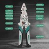 Zalizr 18 in 1 Foldable Wire Stripper, Multifunctional Electrical Pliers
