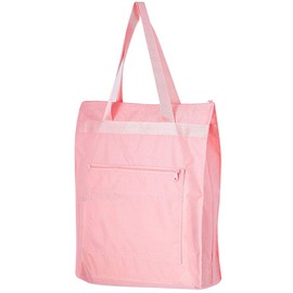 Millya Creative Waterproof Foldable Large Shopping Bag Travel Recycle Bag with Side Pocket (A-Pink)