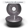 Stoneware Bowl Set of 2, Stylish Bowls Set modern dark