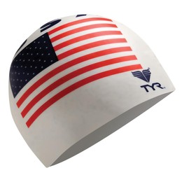 TYR Mens Beanie Swim-caps, White