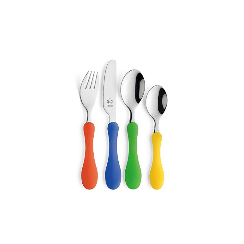 Cs 4-Piece Coloured/ Stainless Steel Childs Cutlery Set