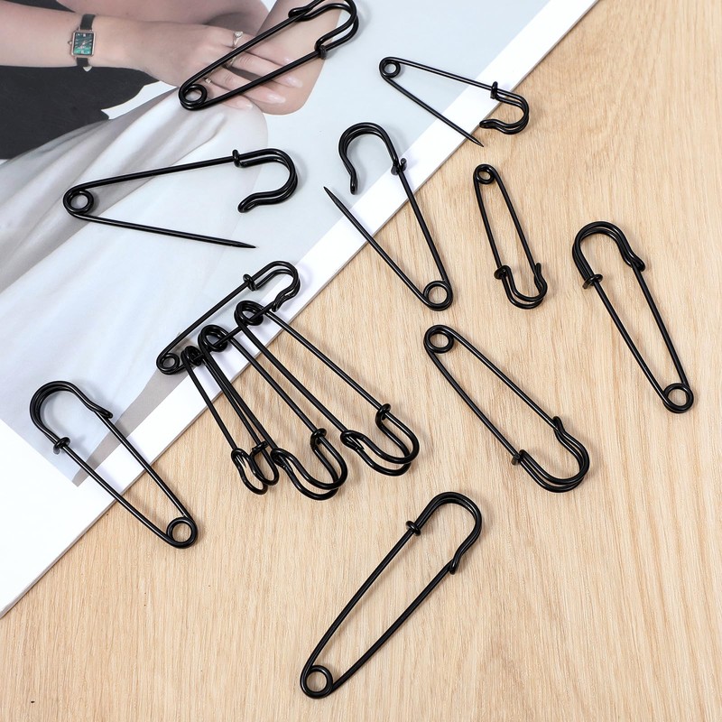 Yuomeaz 30 Stück Sicherheitsnadeln Groß 5/6/7 cm Safety Pins, Sicherheitsnadeln