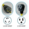 L6-20P Locking Plug Connector for Generator to 6-50R Welder Adapter,