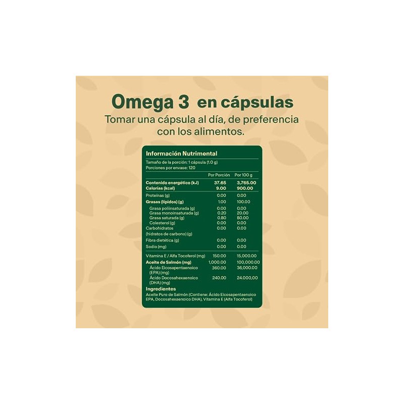 Vital Botanics Omega 3 Aceite Puro de Salmón con Vitamina