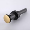 Brushed Gold Pop Up Bathroom Sink Drain with Overflow,Bathroom Vessel