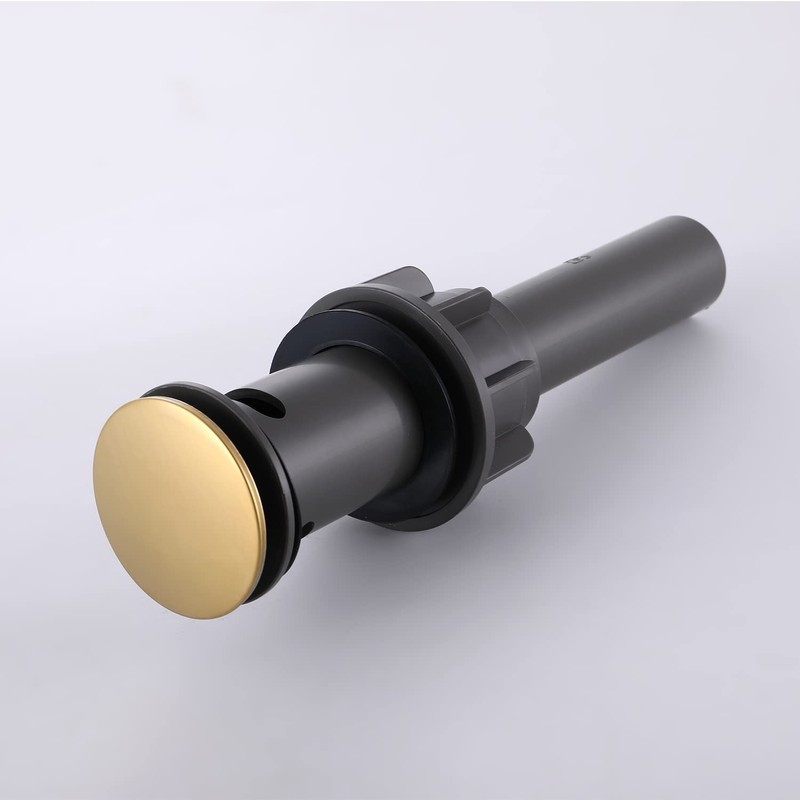 Brushed Gold Pop Up Bathroom Sink Drain with Overflow,Bathroom Vessel