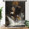 YOZSLGU Eagle Shower Curtain Powerful Bird Wildlife Fabric Bathroom Decor