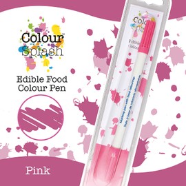 COLOUR SPLASH Edible Food Colouring Pen, Dual Tip Icing Pens, Food-Safe Paint Markers for Writing Messages & Drawing on Cakes & Cupcakes, Colourful & Easy to Use - Pink 2ml