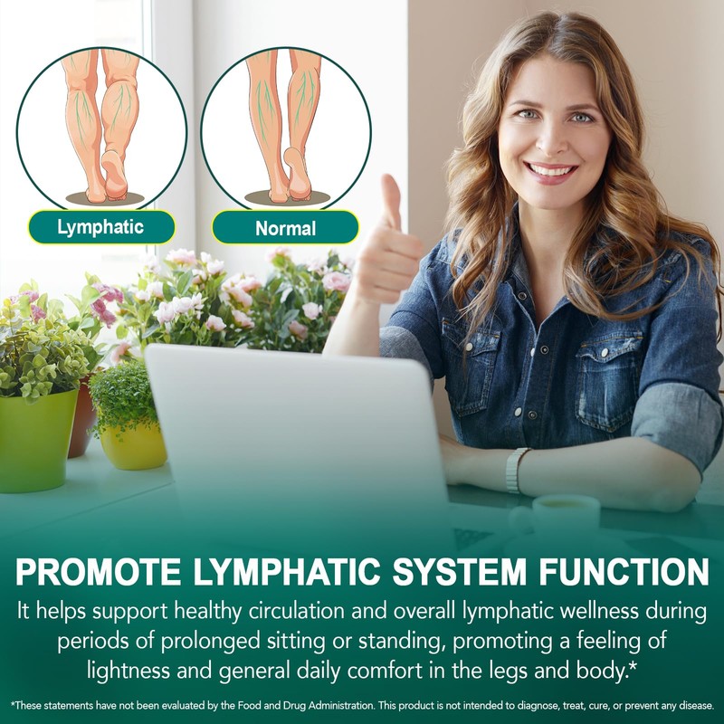 Lymphatic Drainage Supplements-Echinacea, Dandelion, Burdock Root|21-In-1 Botanical Complex for Lymph