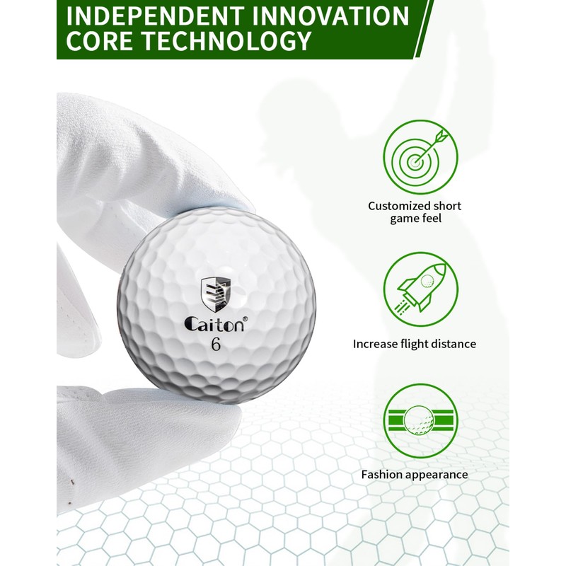 CAITON Golf Balls Set - High Performance Competition Balls, Dual-Layer
