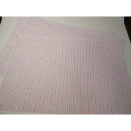 J. Hermes Miniature Dollhouse Wallpaper J Hermes. Hearts pink/white Set of 3 11 x 17"
