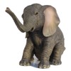 US 6.13 Inch Sitting Baby Elephant Decorative Figurine, Bronze Color