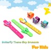 PAITUEND Butterfly Theme Slap Bracelets Party Favors-Butterfly Silicone Wristbands (6pack)
