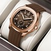 NIBOSI Men's Analog Watch, Brown Silicone Strap, Date Display