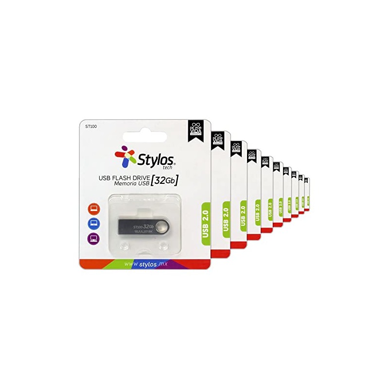 PSA Kit 10 Piezas, Flash Drive USB 32 GB STYLOS
