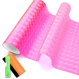 JDMBESTBOY Free Tool Kit Pink Cateyes Tint Headlight Taillight Side Marker Smoke Vinyl Film Sheet Self Adhesive 12"x36" (1FT x 3FT)
