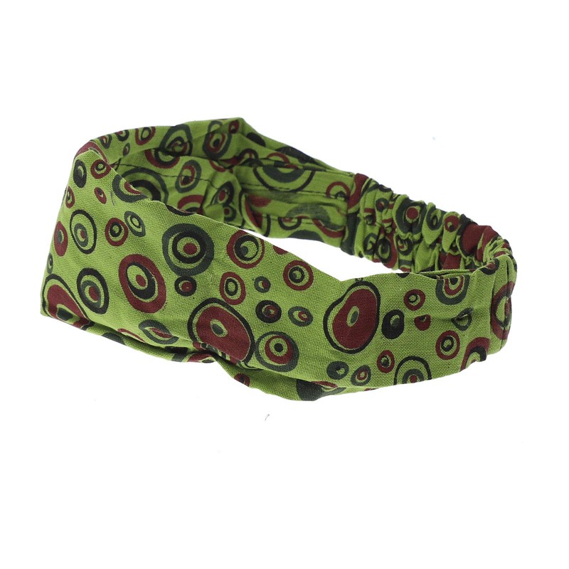 KUNST UND MAGIE Unisex Hippie Headband Goa Yoga, Green