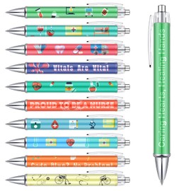 lyforx Nurse Pens Cartoon Nurse Pens, Cute Retractable Nursing Pens Funny Nurse Pens Set Greeting Nurse Appreciation Gift Pens for Nurse Week Medical Assistants
