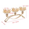 DOUNX Crystal Candle Holders 3 Arms Lotus Candelabras Gold Arch