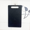 Vagocom 2Pcs Small Plastic Chopping Boards,Black Granite Color Cutting Board