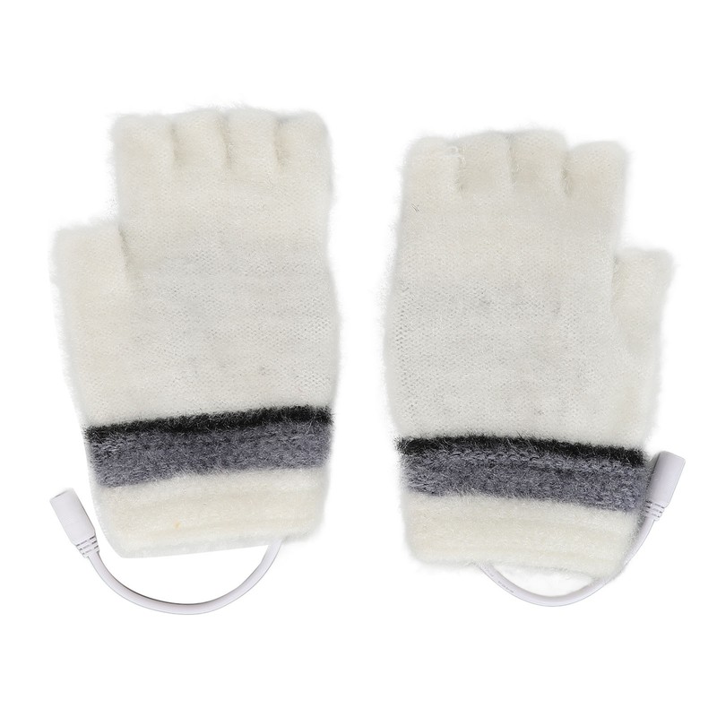 1 Pair USB Heated Gloves Mitten Winter Warm Full Finger