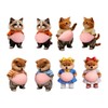 Durdiiy 8 PCS Cute Cat Dog Shaped Stickers, 3D Shiba