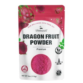 Red Dragon Fruit Powder for Baking & Drink,Pink Pitaya Powder,Vegan,Non-GMO,Gluten Free,No Additives and Preservatives,4oz