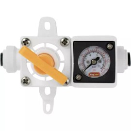 KegLand 6.35 mm Duotight In-Line Regulator | Built-In Pressure Gauge | 0-150 PSI gas or