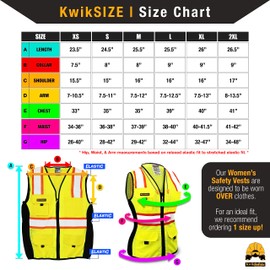 KwikSafety FIRST LADY Safety Vest for Women [Yellow, Large] + TURTLE SHELL White Hard Hat Bundle