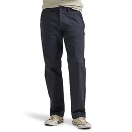 Lee Men's Flat Front Relaxed Straight Pant, Navy