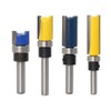 ExcInter 4Pcs 1/4'' Shank Flush Trim Pattern Router Bit Template