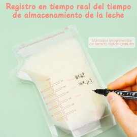 Bolsa De Almacenamiento De Leche Materna 250ml,200piezas+pen