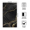Miaoquhe Black Gold Marble Hand Towel Set of 2, Marble