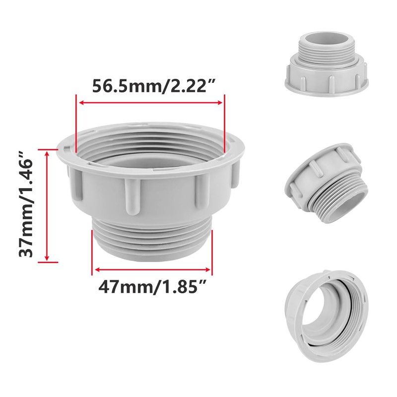Qrity 1 Piece Kitchen Sink Drain Pipe Connector 56.5 mm