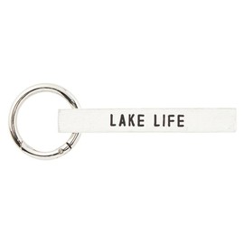 Santa Barbara Design Studio Keyring Wood Tag Face To Face Keychain, 3.75" Long, Lake Life