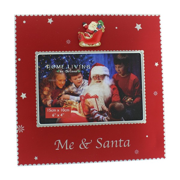 Widdop Bingham Christmas Photo Frame with 3D Santa 6" x