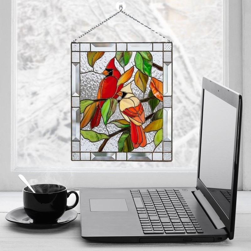 Bird Suncatcher Stained Window Hanging Ornaments Bird Pendant for Windows
