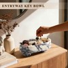 Natural Oval Marble Fruit Bowl, Two-Legged Decorative Bowl Calacatta Viola