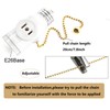QMTSINEW 2-Pack E26 Socket Outlet Adapter with Pull Chain Switch,