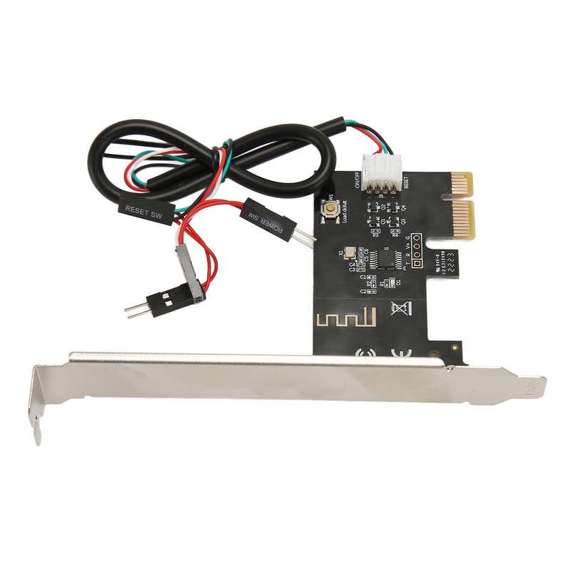 Computer Power Reset Switch PCIE Card Precise Control Thickened Gold