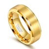 TRUMIUM 8mm Gold Tungsten Wedding Band Men Women 24K Gold