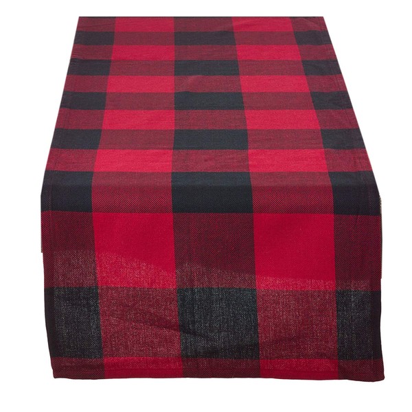 Fennco Styles Buffalo Check Plaid Design Cotton Down Filled Throw