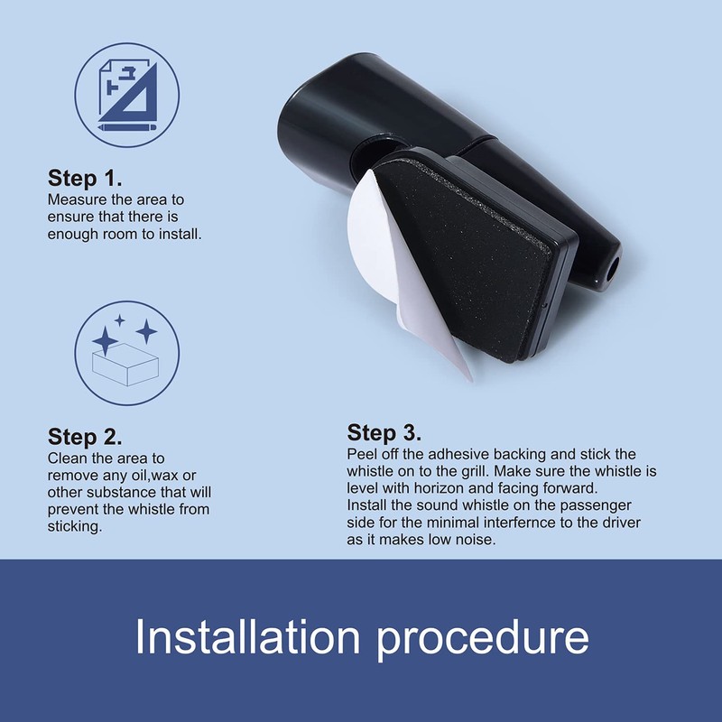 CITKOU 8Pcs Deer Whistles for Vehicles Wind Activated Black