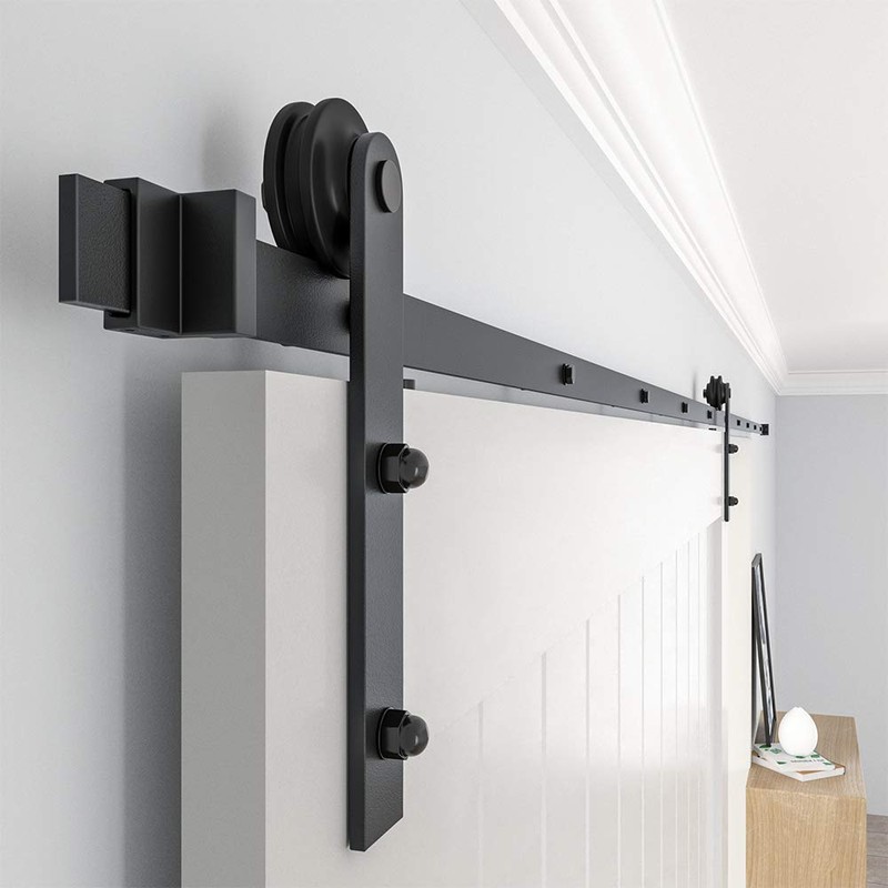 WINSOON 12FT Barn Door Hardware Kit: Single Sliding Door Hardware