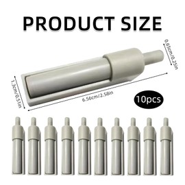 10 Pcs Softclose Door Dampers, Closer Buffers with Screws, Quiet Close Damper Buffer, Removable Door Dampers Soft Close, Grey Cabinet Damper for Retrofitting Furniture Doors
