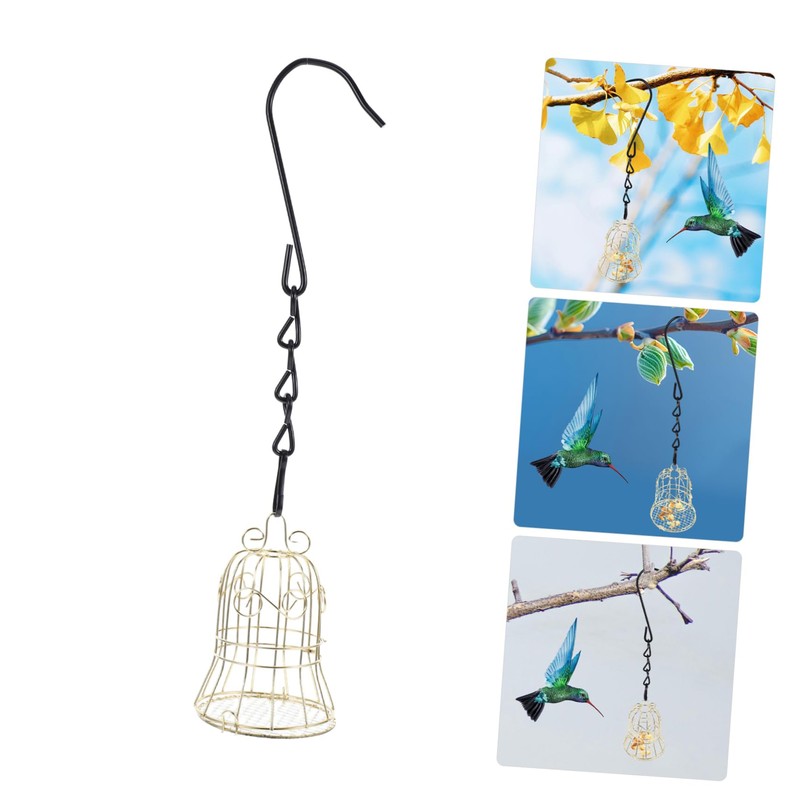 VILLFUL 2pcs Hanging Bird Feeder Kit Durable Metal Bird Feeding