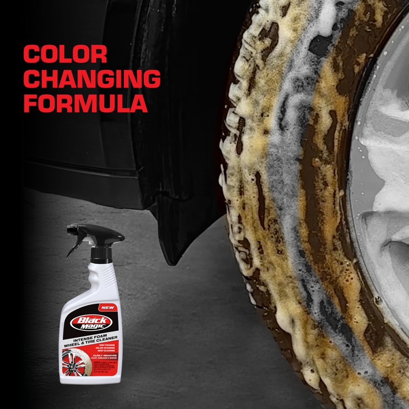 Black Magic 120228 Intense Foam Wheel & Tire Cleaner, High-Foaming