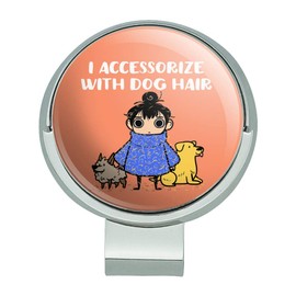 GRAPHICS & MORE I Accessorize with Dog Hair Pet Fur Golf Hat Clip with Magnetic Ball Marker